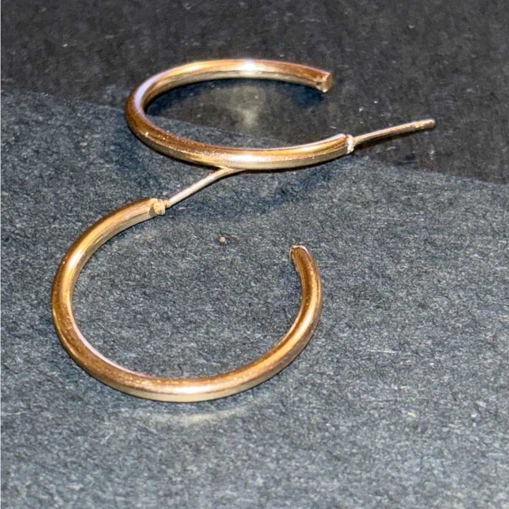 Gold-Tone Classic Hoop Earrings - Women Jewelry